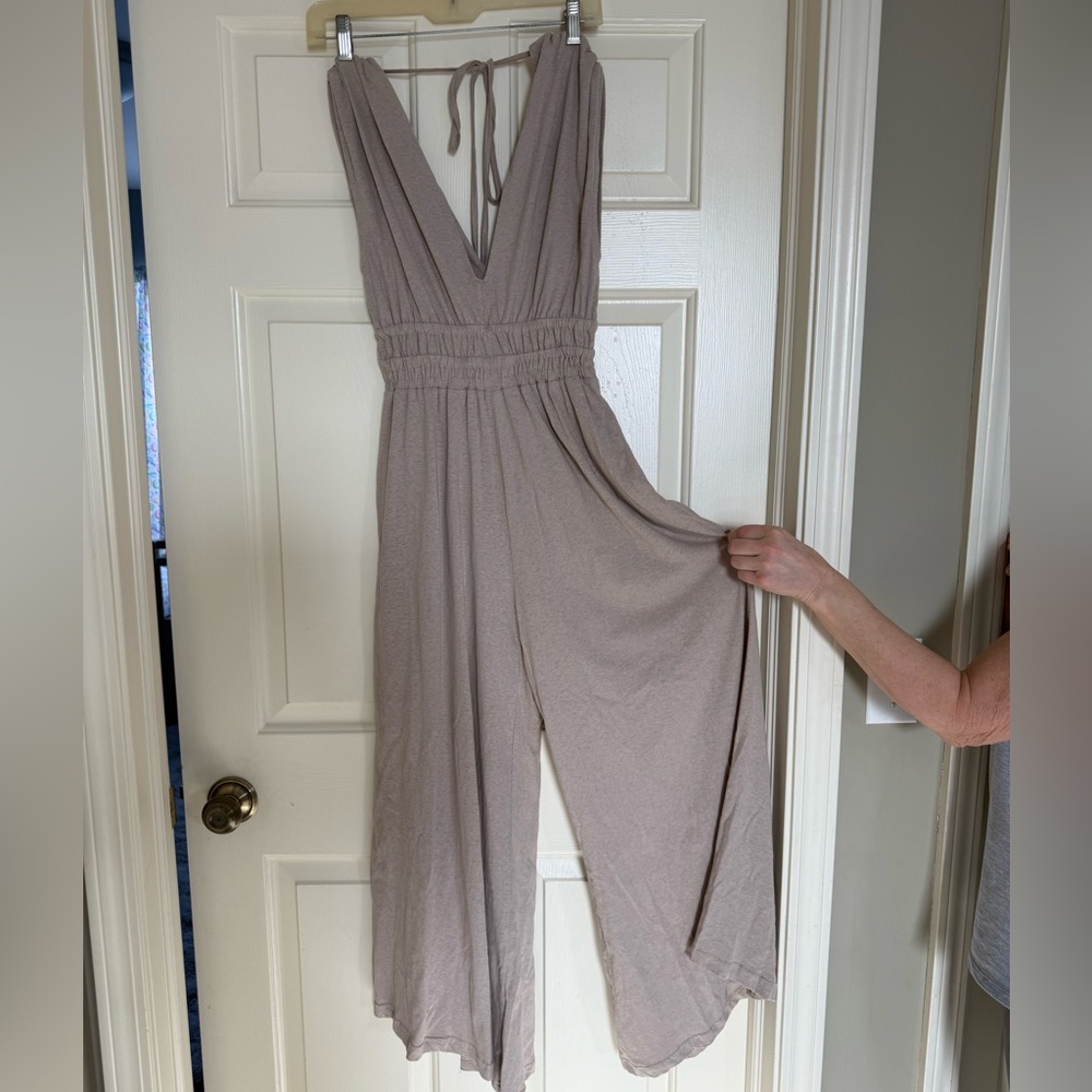 Elegant Tan Jumpsuit